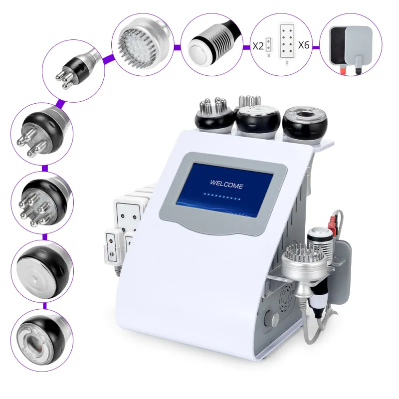 دستگاه لاغری 10 کاره 80K کاویتیشن با RF، وکیوم و لیزر لیپو مدل MS-76D6S8